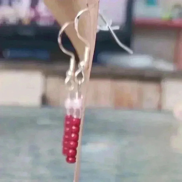 Handmade Beaded Necklace and Earrings Set - Picture 3 of 3